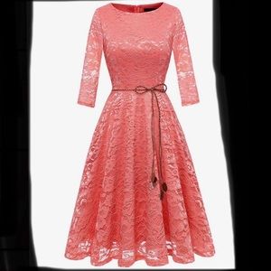 Elegant Lace Swing Dress